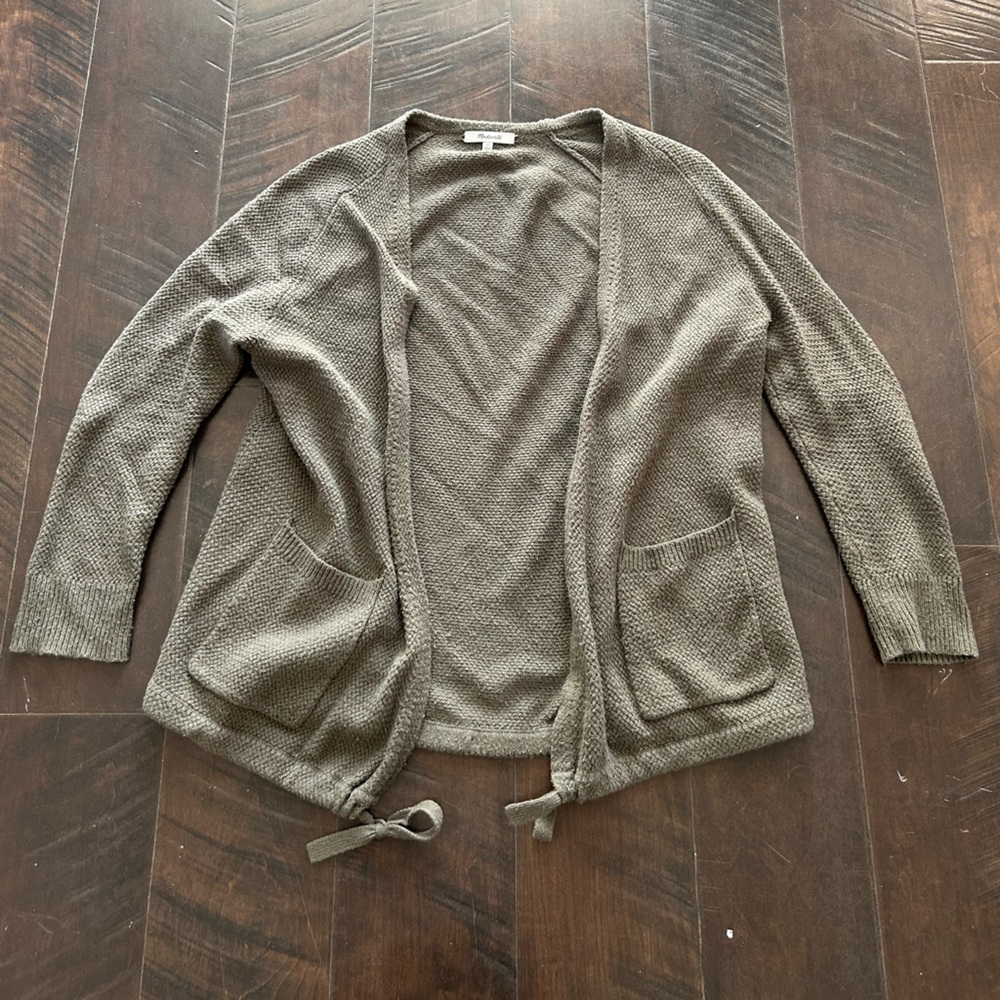 Madewell Sage Knit Spring Cardigan